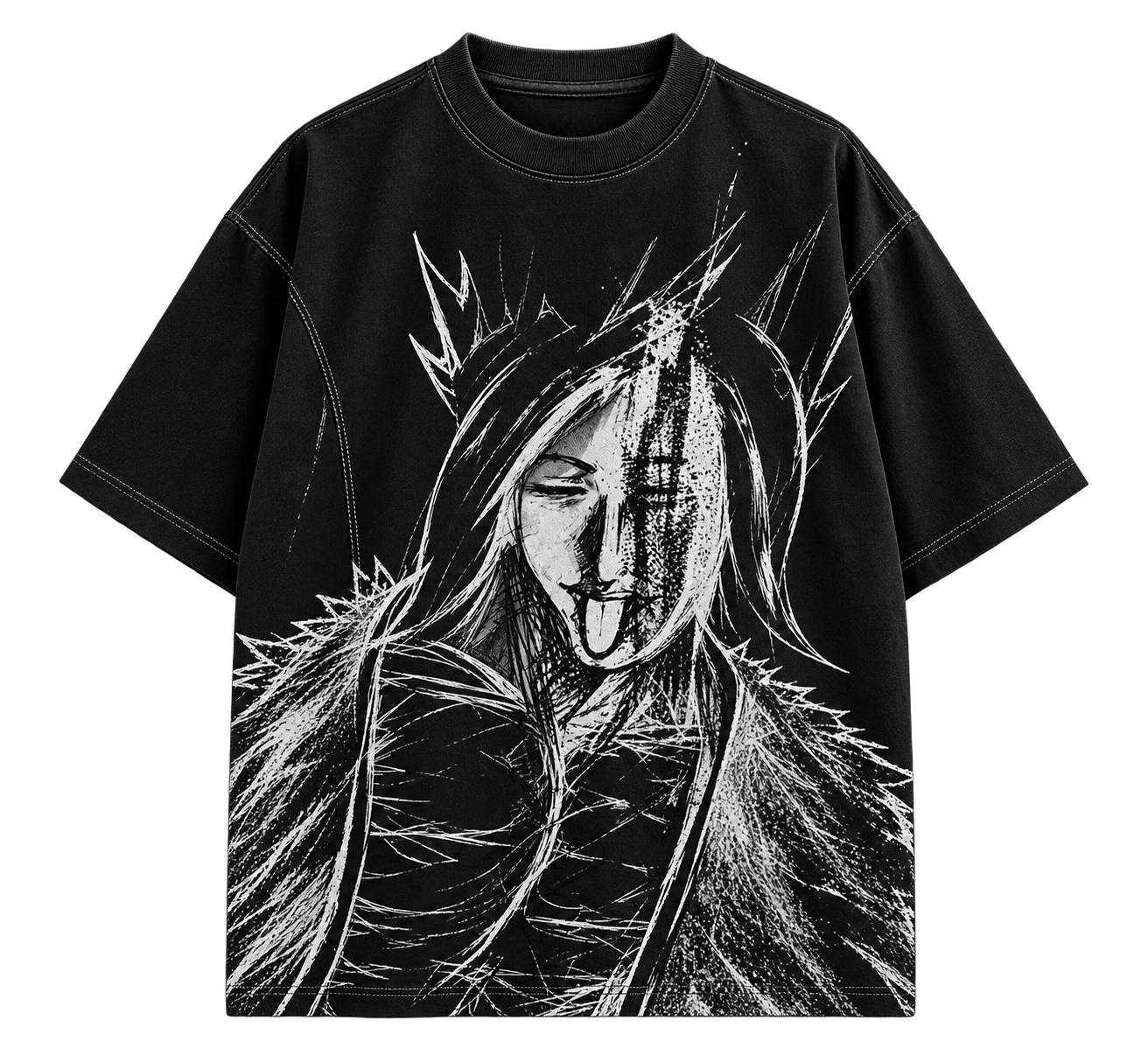 T-shirt Kimogota noir, côté illustré
